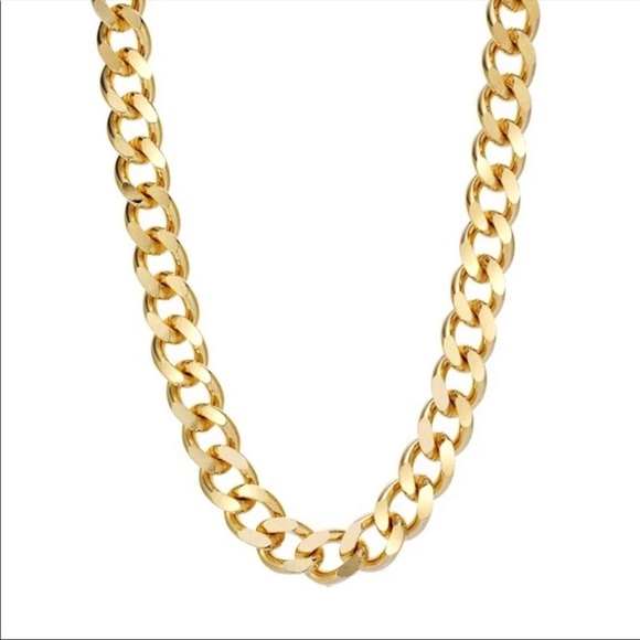 NEW CHUNKY 18K GOLD CHAIN NECKLACE - Picture 4 of 5